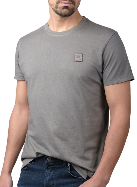 MEN'S T-SHIRT ΚΟΝΤΟ ΜΑΝΙΚΙ MANETTI CASUAL  GREY