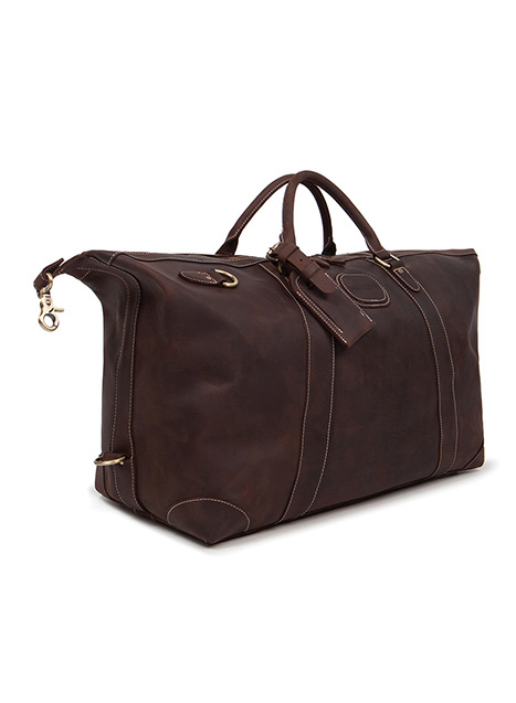 MEN'S WEEKEND BAG MANETTI CASUAL  BROWN VINTAGE