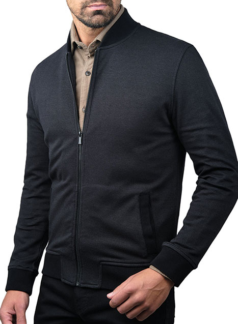 MEN'S CARDIGAN MANETTI CASUAL  GREY BLACK