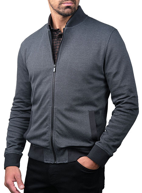 MEN'S CARDIGAN MANETTI CASUAL  ANTHRACITE