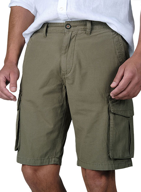 Ανδρική Βερμούδα cargo garment dye casual khaki