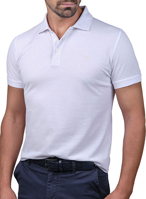 Ανδρικό Polo Manetti casual white