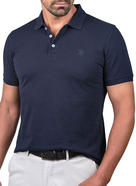 Ανδρικό Polo Manetti casual navy blue