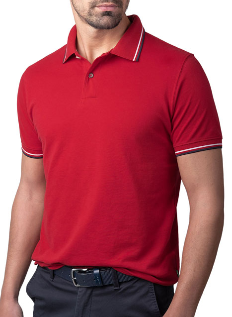 MEN'S MANETTI POLO CASUAL  RED