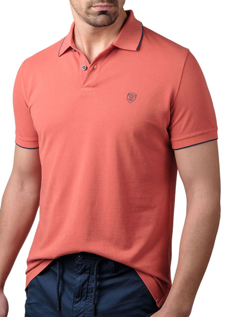 Ανδρικό Polo Manetti casual dirty orange