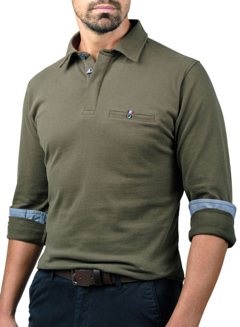 Ανδρικό Polo Manetti casual green