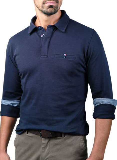 MEN'S MANETTI POLO CASUAL  BLUE