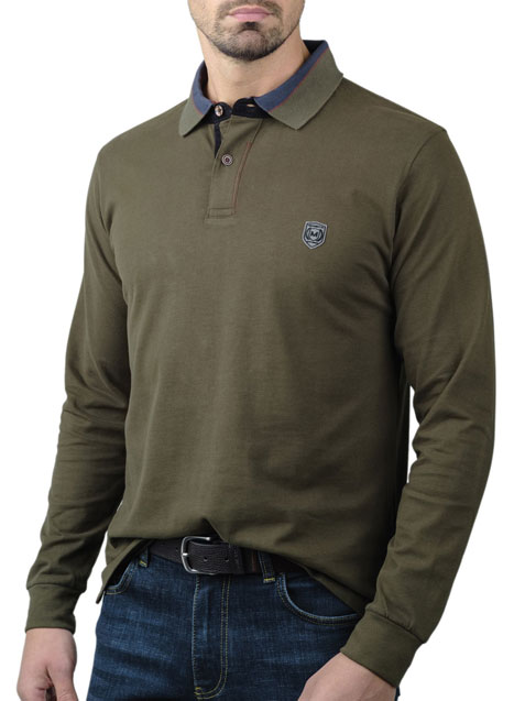 MEN'S MANETTI POLO JERSEY CASUAL  MILITARY GREEN