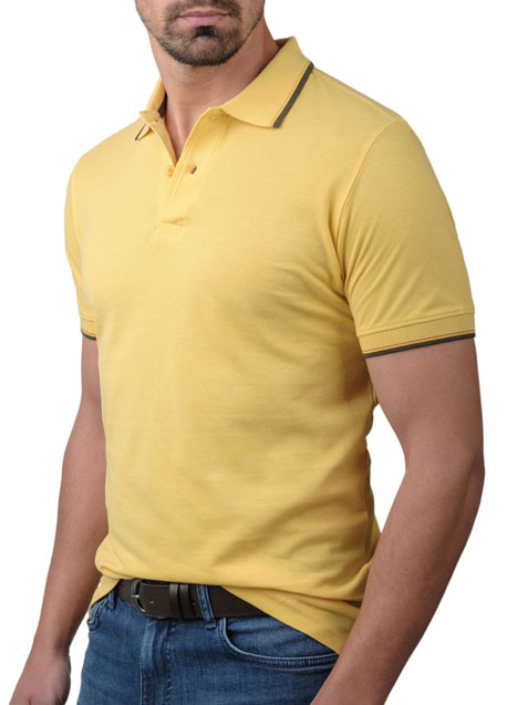 Ανδρικό Polo Manetti casual yellow.01