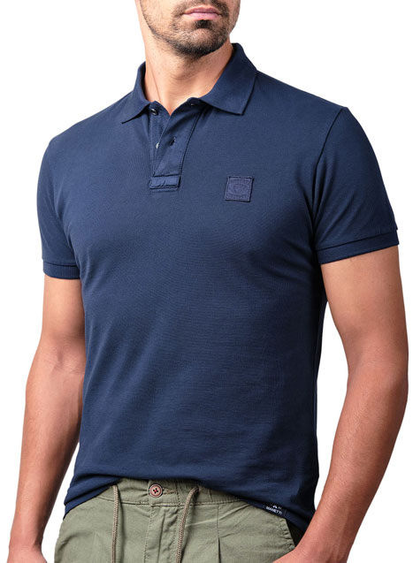 Ανδρικό Polo Manetti casual blue