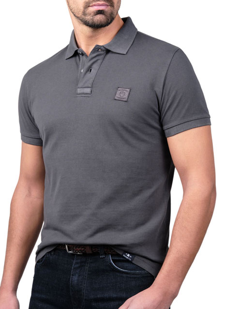 MEN'S MANETTI POLO CASUAL  CHARCOAL GREY
