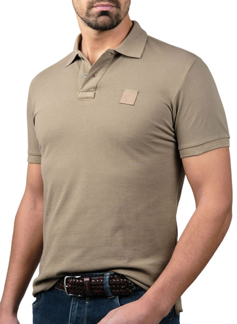 MEN'S MANETTI POLO CASUAL  SAFARI BEIGE