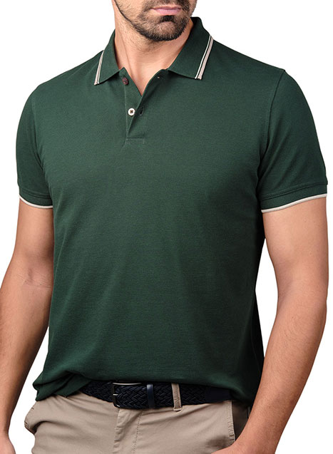 Ανδρικό Polo Manetti casual dark green