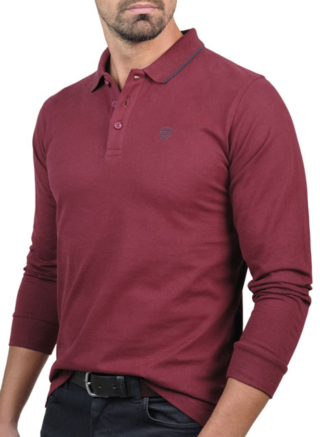 Ανδρικό Polo Manetti casual bordeaux