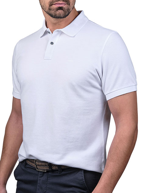 MEN'S MANETTI POLO CASUAL  WHITE