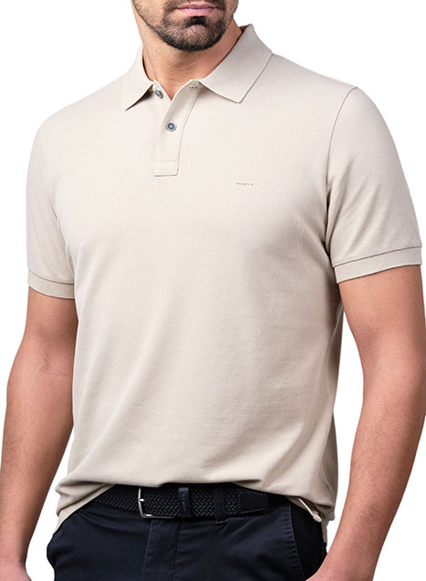 MEN'S MANETTI POLO CASUAL  BEIGE