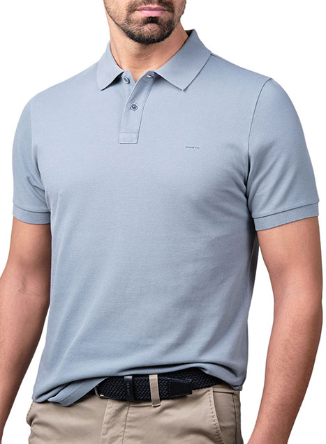 Ανδρικό Polo Manetti casual grey blue