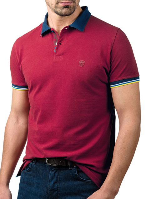 Ανδρικό Polo Manetti casual bordeaux
