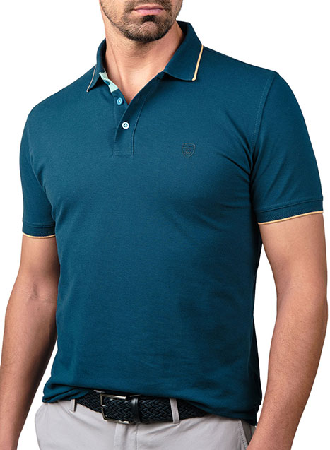 MEN'S MANETTI POLO CASUAL  BLUE