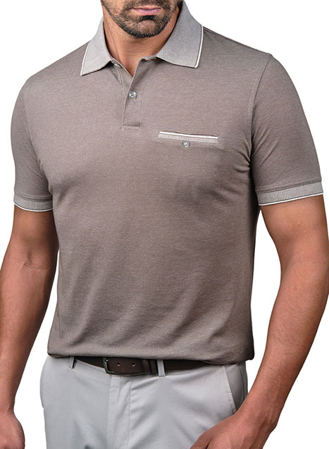 Ανδρικό Polo Manetti casual light brown