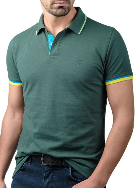 Ανδρικό Polo Manetti casual green