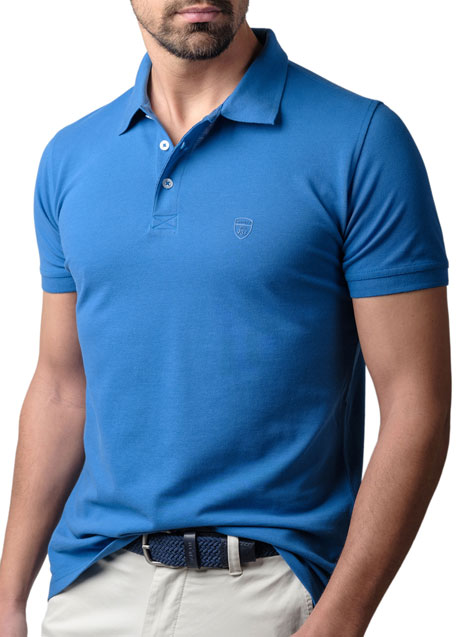 Ανδρικό Polo Manetti casual blue