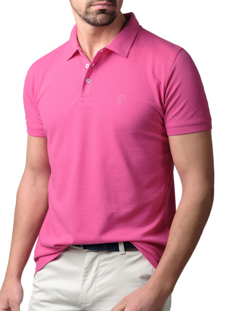 Ανδρικό Polo Manetti casual fuchsia