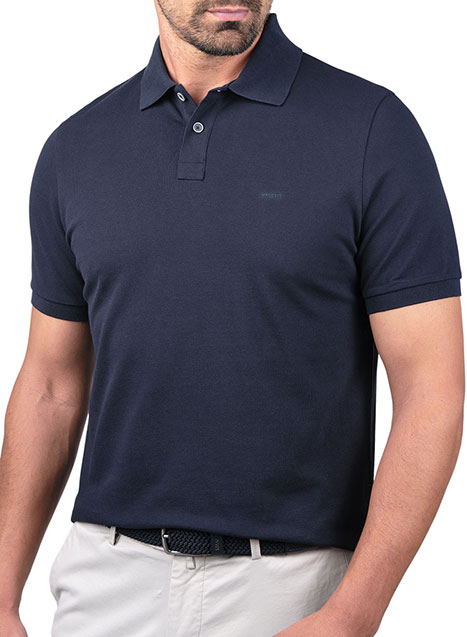 MEN'S MANETTI POLO SHIRT CASUAL  NAVY BLUE