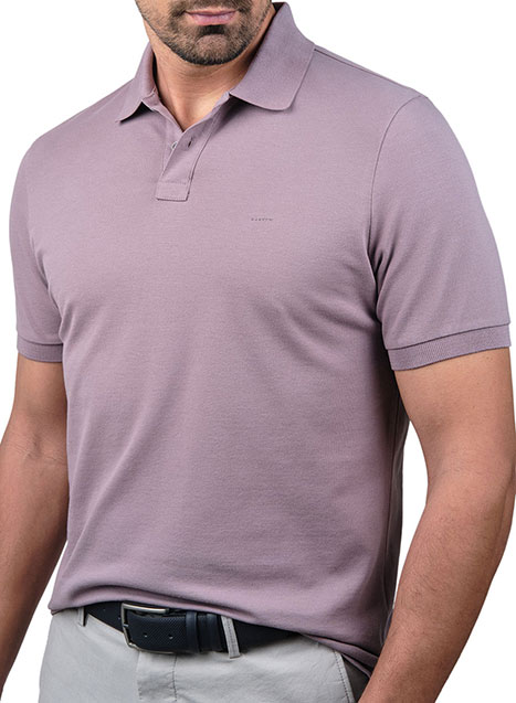 Ανδρικό Polo πικέ Manetti casual dark lilac