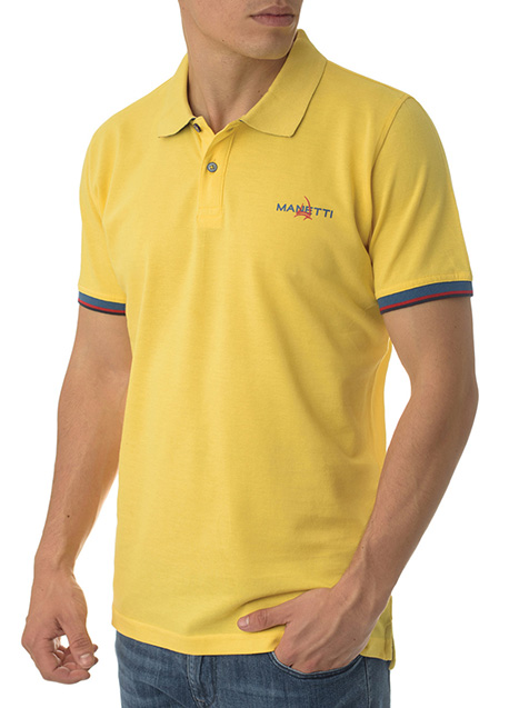 Ανδρικό Polo Manetti casual yellow
