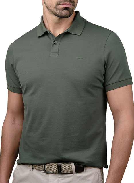 Ανδρικό Polo Manetti casual dark green