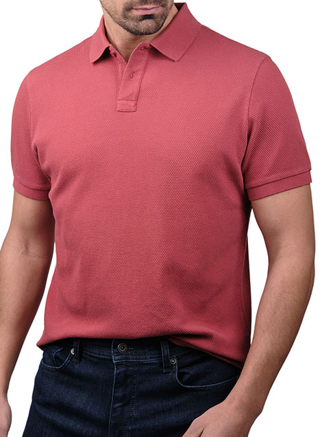 MEN'S POLO WAFFLE MANETTI CASUAL  SPICE
