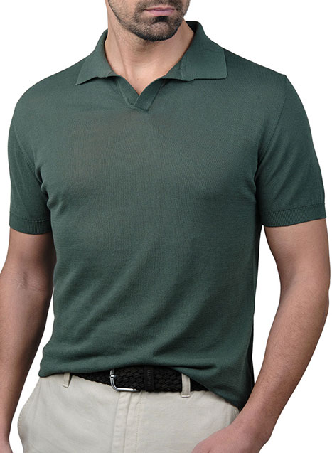 MEN'S ΝΗΜΑΤΙΝΟ POLO MANETTI CASUAL  GREEN