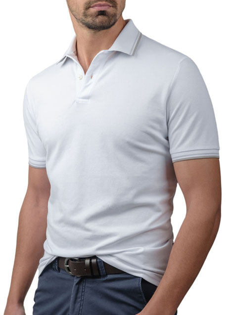 Ανδρικό Polo Manetti casual white