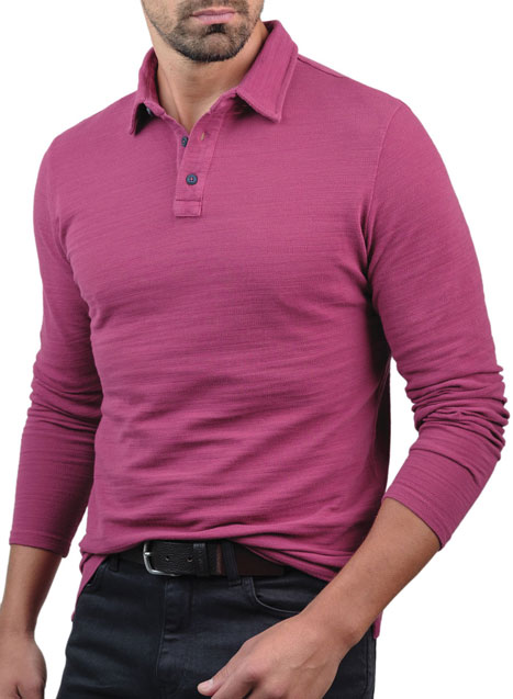 Ανδρικό Πικε Indigo Polo Manetti casual dirty purple