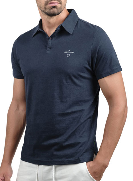 Ανδρικό Polo Manetti casual blue