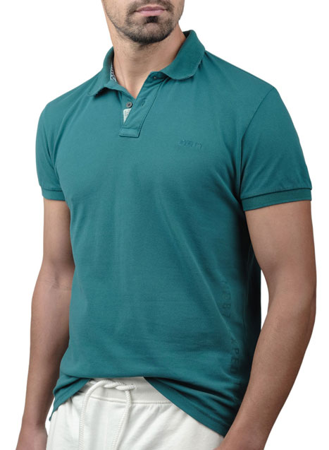 Ανδρικό Polo Manetti casual petrol blue