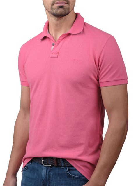 Ανδρικό Polo Manetti casual bubble gum