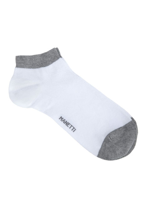 MEN'S MINI SOCKS MANETTI CASUAL  WHITE GREY