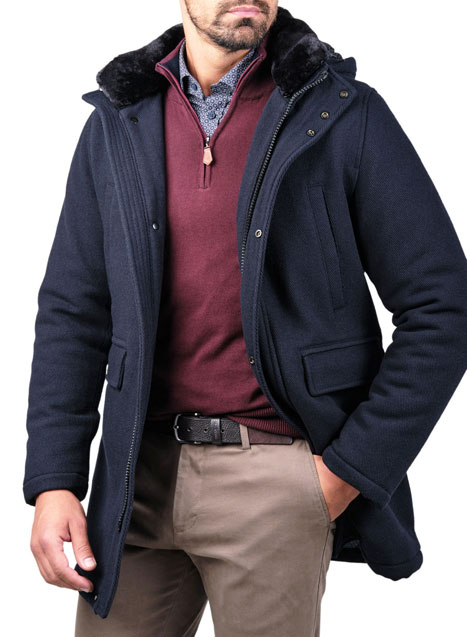 Ανδρικό Παλτό Manetti casual blue