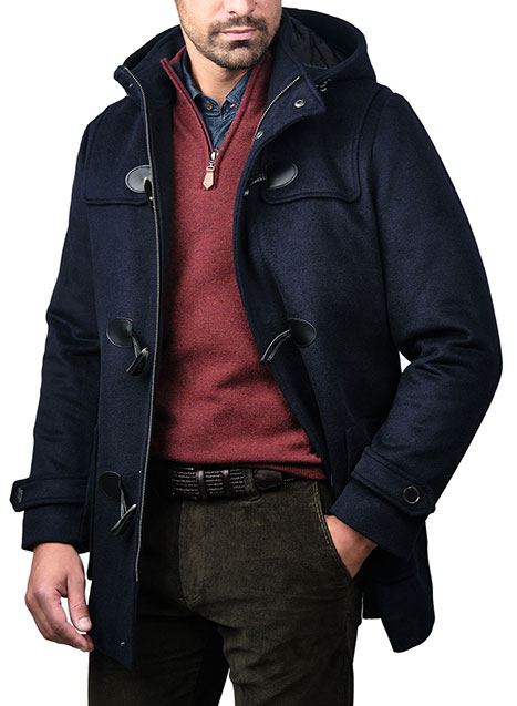 MEN'S ΠΑΛΤΟ ΜΟΝΤΓΚΟΜΕΡΙ MANETTI CASUAL  BLUE