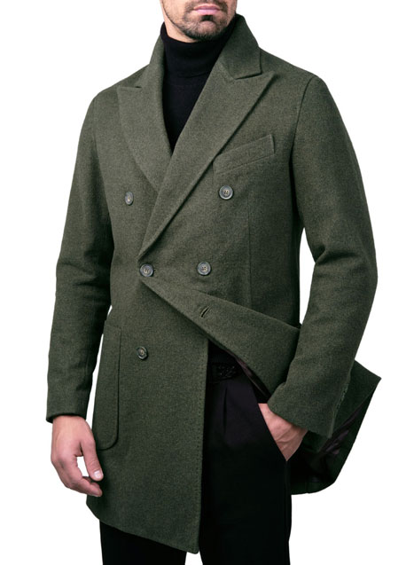 MEN'S ΣΤΑΥΡΩΤΟ ΠΑΛΤΟ MANETTI CASUAL  VERDE