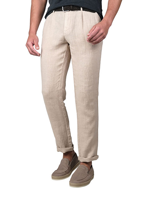 Ανδρικό Παντελόνι chinos Manetti casual beige