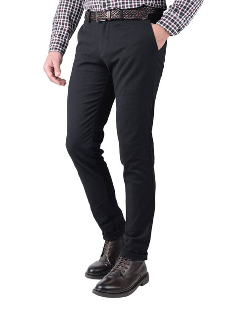 MEN'S MANETTI TROUSER CHINOS CASUAL  BLACK