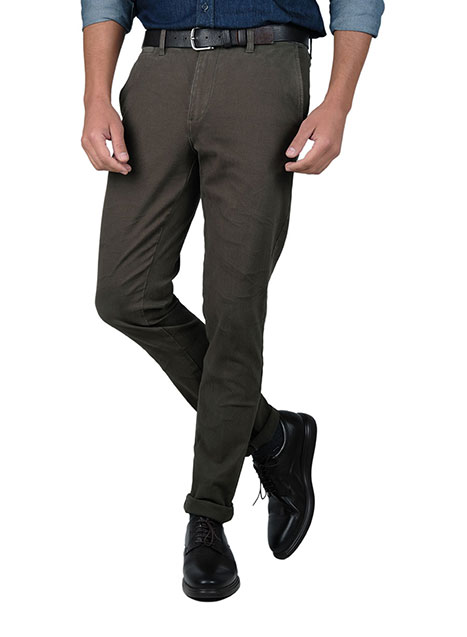 MEN'S MANETTI TROUSER CHINOS CASUAL  DARK BROWN