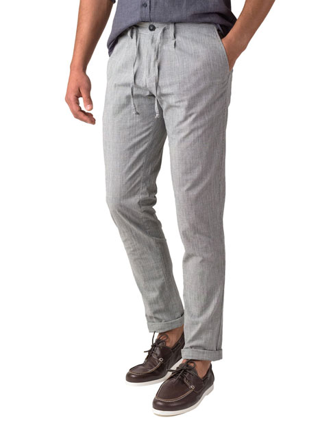 Ανδρικό Παντελόνι chinos Manetti casual grey-white