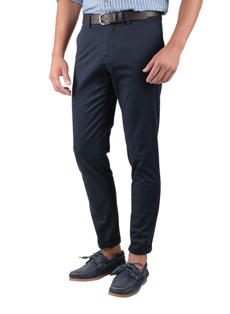 Ανδρικό Παντελόνι chinos Manetti casual navy blue