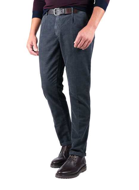 Ανδρικό Παντελονι Βελουτε Manetti casual grey