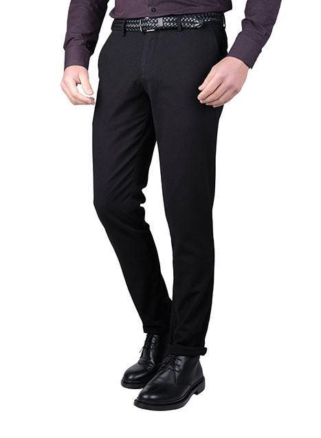 MEN'S MANETTI TROUSER CHINOS CASUAL  BLACK