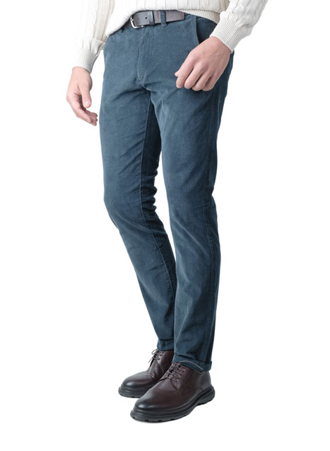 Ανδρικό Παντελόνι κοτλέ chinos Manetti casual blue